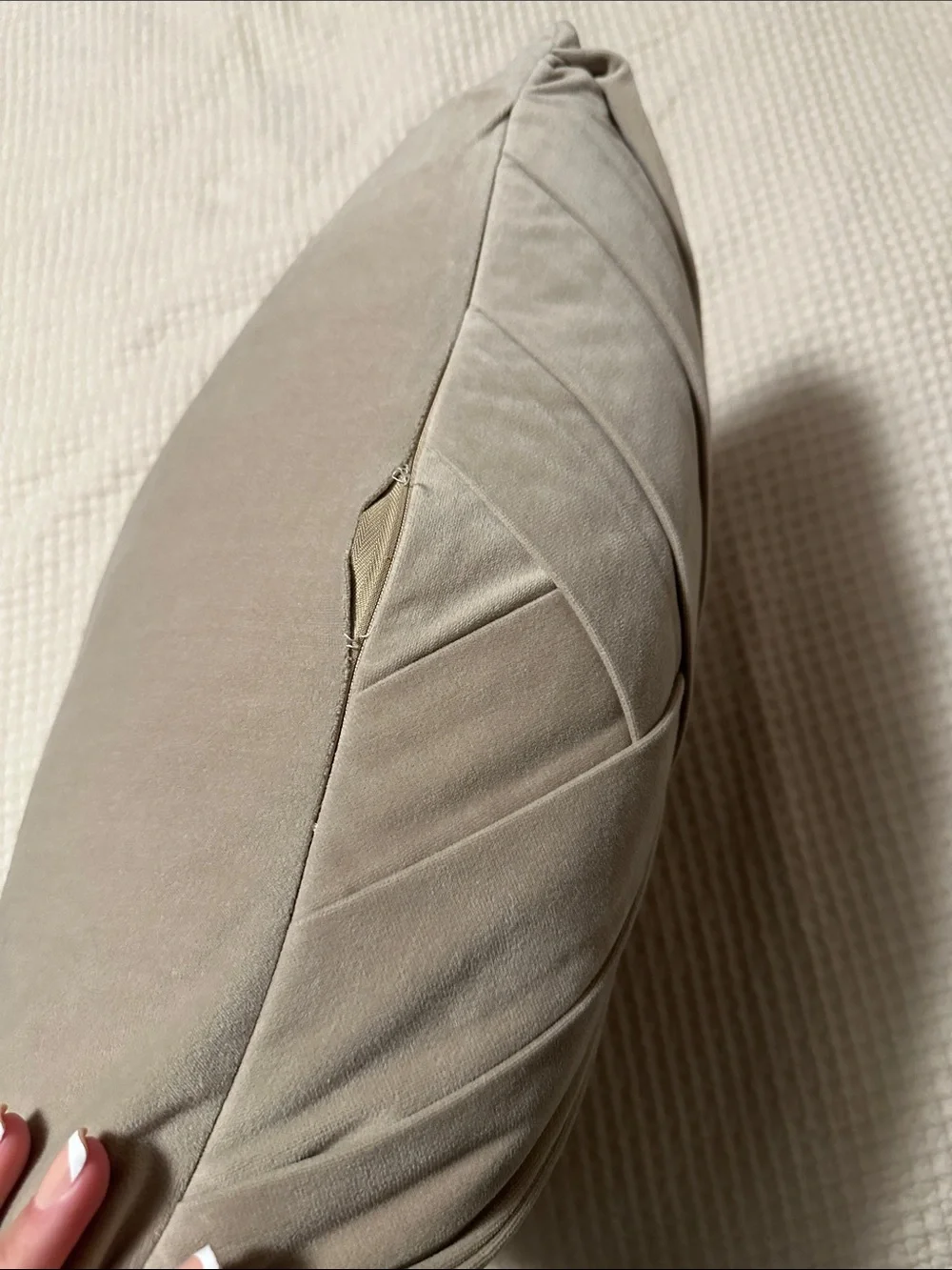 Target Pleated Accent Pillow in Taupe Beige